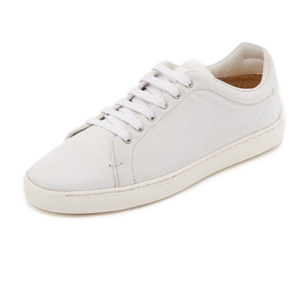 EUC Rag & Bone Gently Worn Kent White Leather Lace Up Sneakers Shoes US 8 EU 38!